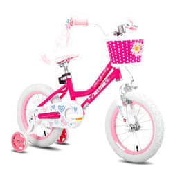 JOYSTAR Angel Girls Bike for Toddlers and Kids Ages 2-13 Years Old, 12 14 16 18 20 Inch Kids Bike with Training Wheels & Basket, 20 24 Inch Girls Bicycle with Handbrake & Kickstand