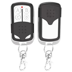 BeanKOneal 2 Pcs Universal Garage Door Opener Remote Keychain 4-Button Programmable Compatible with Liftmaster Chamberlain Craftsman Opener with Purple Yellow Red Orange Green Learn Button