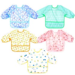 Lictin Baby Bibs for Boys Girls - Long Sleeve Bib, Waterproof Toddler Bibs, 0-24 Months Neutral Baby Smock for Eating