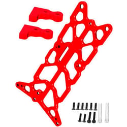 RCarmubWow RC Upper Chassis Upgrades Part for 1/10 Rustler 2WD/VXL,Bandit 2WD/VXL,Alloy Aluminium Upper Chassis Hops Up,Red