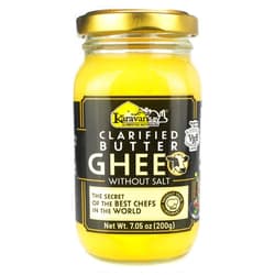 Karavansay ALIMENTOS NATURALES KARAVANSAY GHEE clarified butter. Natural Flavor - Kosher, Keto Friendly Diet, Gluten Free, Glass Jar x 7.05 oz, Tastes Amazing, Delicious 100% Natural