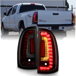 ACANII - For Black Smoke 2005-2015 Toyota Tacoma Pickup Pick up LED Strip Tail Lights Brake Assembly Lamps Left+Right