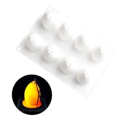 HOMUT 3D Easter Egg Silicone Mold, 8 Holes Easter Egg Shape Food-grade Dessert Baking Mold Bakeware for Mousse Cake Chocolate Pastry Truffle Pudding Jelly Cheesecake Candy Mini Soap Candle (10