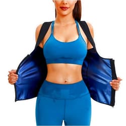 Junlan Sauna Suit for Women Waist Trainer Vest for Women Sweat Tank Top Shaper for Women with Zipper