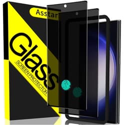 Asstar [2 Pack Samsung Galaxy S23 Ultra Privacy Screen Protector,Support Fingerprint Unlock Screen Protector,9H Tempered Glass Film Screen Protector