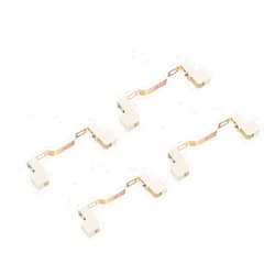 PATIKIL 118mm R7S Socket, 4 Pack Ceramic Lamp Holder Halogen Socket Bulb Base Converter Connector Double Ended with Cable Wire, Multicolor White