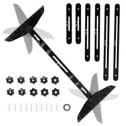 JLYLOL Stair Tread Template Tool, Stair Tread Jig Stair Gauge 360°Rotating Design, Adjustable Length and Angle Layout Tool Cutting Guide Tools for Stair Treads, Drywall,Risers and Partition,GJ-Black