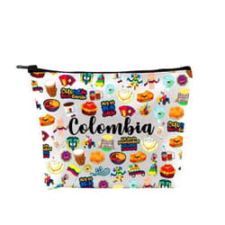 G2TUP Funny Colombia Lovers Gift Colombia Makeup Bag Colombia Traveller Cosmetic Bag Colombian Culture Lovers Gift (Colombia MB)