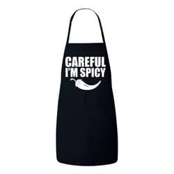 Freedomtees Careful I'm Spicy Funny Hot Chili Peppers Food Lover Chef Kitchen Apron Gift Black New