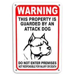 Mysignboards BEWARE OF DOG Sign - Attack Dog on Duty Warning - pet dogs signs security Guard Dog on Duty 7