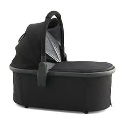 Mockingbird Bassinet - Compatible Single and Single-to-Double Strollers - Newborn Lie-Flat and Overnight Sleep Solution - Mattress, Sheet Included - Black