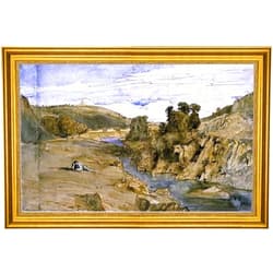 Art Oyster Paul Huet Riverbank Saint-Thomas near Bort-les-Orgues - 18