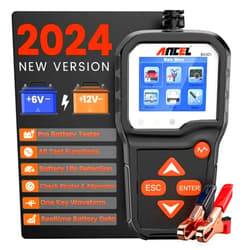ANCEL BA301 6V 12V Car Battery Tester, 100-2000 CCA Automotive Load Tester Alternator Tester Auto Digital Battery Analyzer Cranking and Charging System Test Tool for Motorcycle Car Boat Truck SUV ATV
