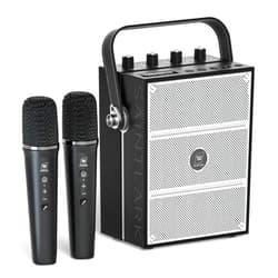 ResponseBridge 100W Powerful Voice Amplifier with 2 Wireless Microphones, Big Pro Sound Portable Speaker with Microphone, Bluetooth Speaker PA System Karaoke Machine Support BT/USB/TF Card/Aux/Guitar S99