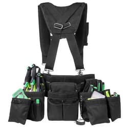 Birodeko Tool Belt with Suspenders - Heavy Duty Tool Vest with Multiple Tool Pouches and Waist Support, Ideal Tool Organizer for Carpenters, Electricians, and Gardening