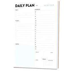 Nokingo Daily Planner Notepad - A5 Calendar, Scheduler, Organizer with Priority, To Do List, Appointments, Notes, Meals and Water Intake Tracker, 50 Undated Tear-Off Sheets Planning Pad, 5.8