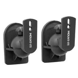 Mount-It! Speaker Wall Mount Full Motion Brackets for Surround Sound Satellite Ceiling and Bookshelf Speakers, 2 Mounts, Black