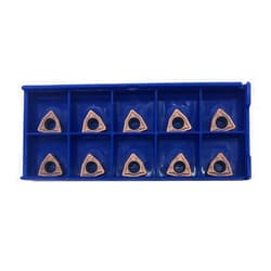 Zouzmin 10pcs Drilling Inserts WCMT050308 U-Drill Carbide Drilling Insert Turning Carbide Inserts for Use with Indexable Drills AlTiN Coated for Machining Cast Iron, Steel