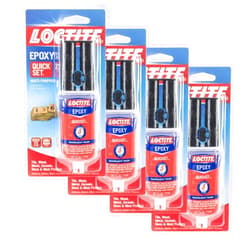Loctite Epoxy Quick Set 0.85-Fluid Ounce Syringe (1395391) - 4 Pack