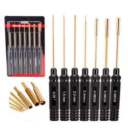 INJORA 7 PCS RC Hex Screw Driver Nut Driver & Phillips Screwdriver Tool Set, RC Car Repair Tool Kit, Allen Wrenches Sets, Socket Driver For 1/18 1/24 RC Mini Crawler Car SCX24 TRX4M FCX24