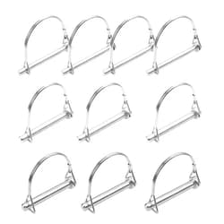 Rrina 10Pcs Heavy Duty PTO Pin Assortment Kit Shaft Locking Pin Safety Coupler Pin 1/4