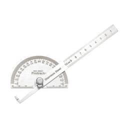 Urjumpea 180 Degree Spin Angle Finder Protractor Multifunctiona Stainless Steel Workman Round Head Measuring Ruler