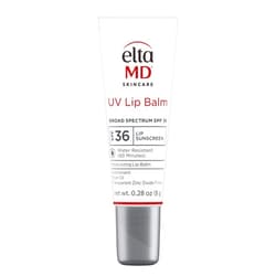 EltaMD UV Lip Balm Sunscreen, Moisturizes and Protects Dry Cracked Lips, Water Resistant up to 80 Minutes, Transparent Zinc Oxide Lip Sunscreen