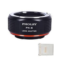 PHOLSY Lens Mount Adapter Manual Focus Compatible with Pentax K (PK) Lens to Sony E (NEX) Mount Camera, PK to E, PK to NEX