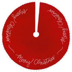 Primitives by Kathy Velvet Luxe Christmas Tree Skirt, Merry