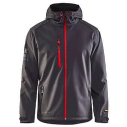 BLÅKLÄDER Men's Pro Softshell Workwear Jacket with Hood 3-Layer Warm Insulated Windproof Waterproof Breathable Reflective