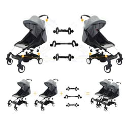 Smile Saki Twin Stroller Connector for Baby Universal Fits Umbrella Strollers Babyzen YOYO Yoya Etc.. Turns Two Single Strollers into a Double Stroller