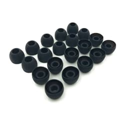 Earbudz 10 Pairs Medium Silicone Replacement Earbuds Ear Bud Tips – Black