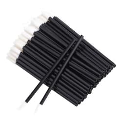 BTYMS 100 Pieces Disposable Lip Wands Lip Gloss Applicators Lipstick Lint Free Wands Makeup Applicator Lip Brushes Doe Foot Applicator