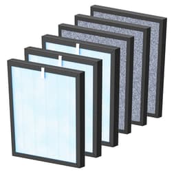 Cabiclean HSP001 Replacement Filter Compatible with HATHASPACE HSP001 Smart Air Purifiers, 4 Stages Filtration with H13 True HEPA and Activated Carbon Pre-Filter, 3 Pack