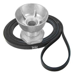 Seentech 341241 Dryer Belt & 8066184 Motor Pulley by Seentech, Compatible for Whirlpool, Kenmore Dryers – Replace part number: PS11744884, W10290525, WP8066184VP, AP6011686, 8578565, W10299847, 3389627, 694871