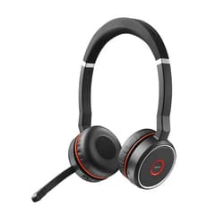 Jabra Evolve 75 UC Wireless Headset, Stereo – includes Link 370 USB Adapter and Charging Stand – Bluetooth Headset with World-Class Speakers, Active Noise-Cancelling Microphone, All Day Battery