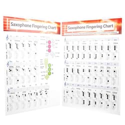 VBESTLIFE Saxophone Fingering Chart, Basics Exercise Comparison Table Portable Coated Paper