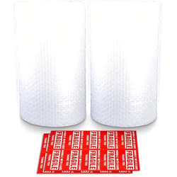 FCLMHD 2 Pack 12in x 72 feet total bubble wrap for packing bubble wrap roll Rolls for Moving Box Shipping Cushion Roll Supplies Perforated Every 12”
