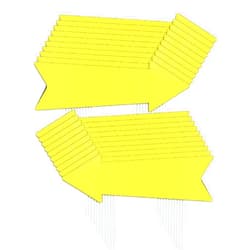 LIKOSEA Yellow Arrow Signs with Stakes 16 x 5 Inches,This Way Directional Arrow Yard Signs,Wedding Yard Signs, Birthday Party Signs (20)