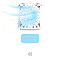 Arctic Air Portable Fan, Pocket Chill Handheld Mini Fan, Rechargeable Personal Air Cooler with Hydro-Chill Technology, 3 Speeds & Built-in-Kickstand, Cordless for Travel, Indoor or Outdoor Use