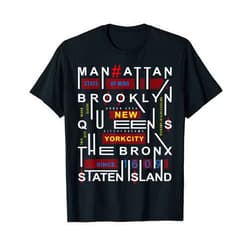 Proud New Yorker New York City Big Apple Bronx Queens Manhattan Staten Island T-Shirt