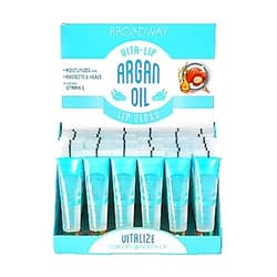 KISS Broadway Vita-Lip Clear Lip Gloss Box Display Set (Argan Oil)