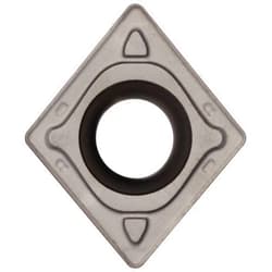 Sandvik Coromant CoroTurn 107 Carbide Turning Insert, CCMT, 80 Degree Diamond, KF Chipbreaker, H13A Grade, Uncoated, CCMT 3(2.5)1-KF, 3/8