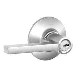 Schlage F80-LAT Latitude Storeroom Door Lever Set from the F-Series, Satin Chrome