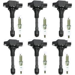 CNPAPC Ignition Coil Packs 6pcs + Iridium Spark Plugs 6pcs Fit for Nissan Infiniti Maxima Murano Pathfinder Quest Altima Q50 QX60 FX35 3.5L V6 Replacement for UF550…