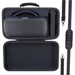Co2CREA for Bose SoundLink Max Portable Speaker Hard Protective Case, Portable Travel Case with Shoulder Strap and Handle (Black Case) - co2CREA