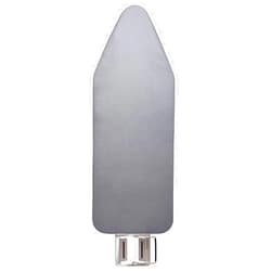 TIVIT Ironing Board Cover: Compatible with Brabantia Size C Replacement Cover, Alumitek Top Coating, Scorch Resistant, Thick Padding, 3 Fastener Straps, Pull Bungee, 49x18, Silver, Made in Italy
