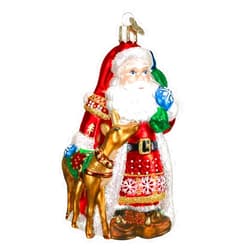 Old World Christmas Ornaments: Assortment of Santas Glass Blown Ornaments for Christmas Tree, Nordic Santa