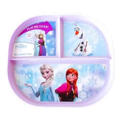 Show-Offs Reversible Character BPA Free Plate - 8 x 7 Inches (Elsa & Anna), Medium