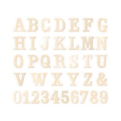 Cregugua 3 Inch 216 Pieces Wooden Letters & Numbers for Crafts Unfinished Wood Alphabet ABC & Numbers 0-9 for Wall Decor